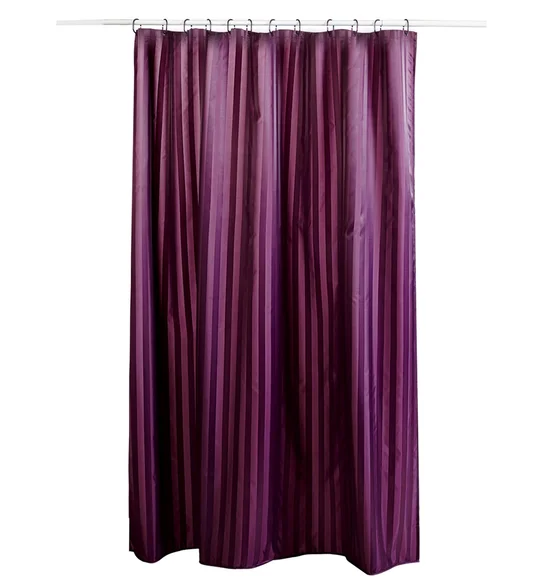 Hilton Water Repellent Polyester Shower Curtain Purple
