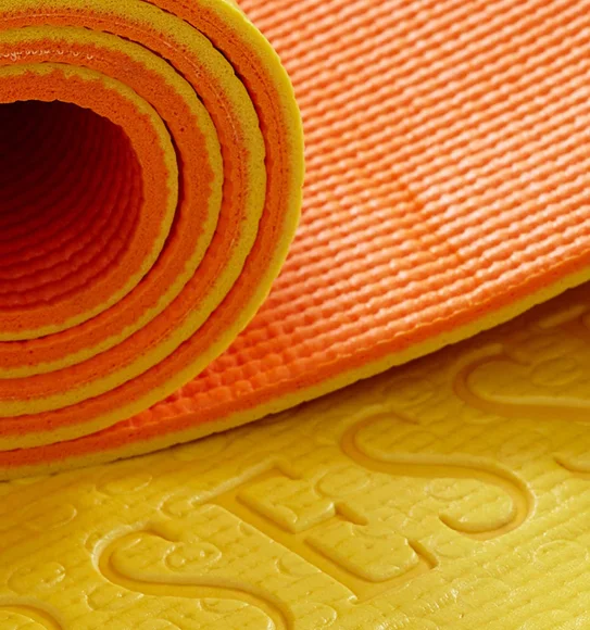 Reversible PVC Yoga Mat Reversible Orange