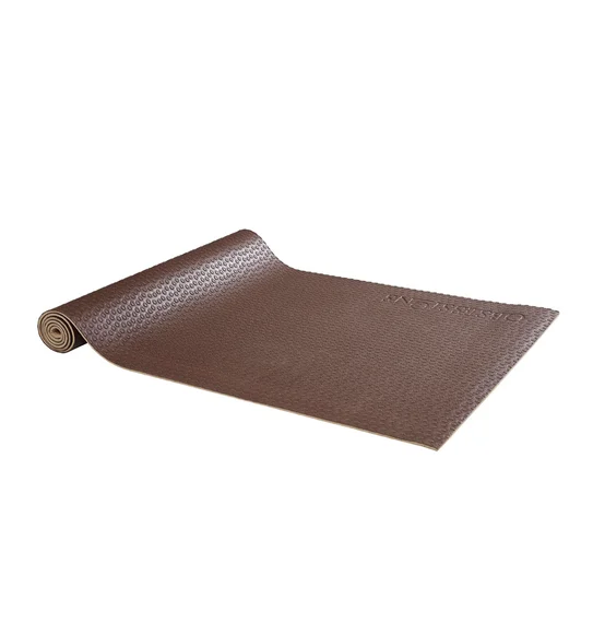 Reversible PVC Yoga Mat Reversible Brown