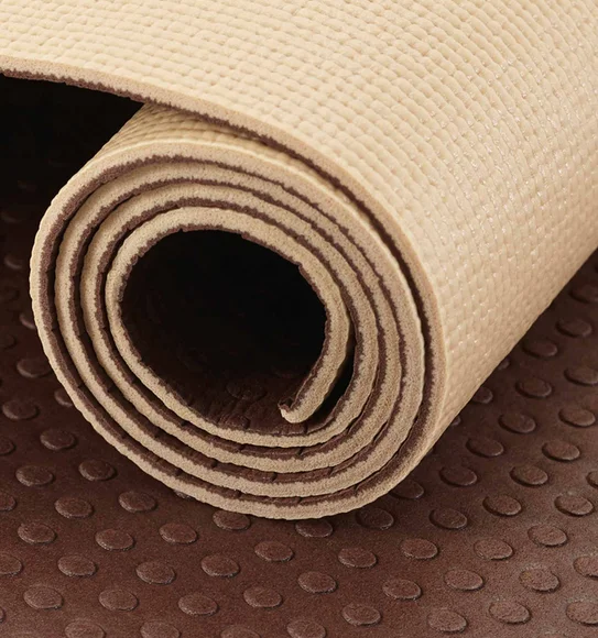 Reversible PVC Yoga Mat Reversible Brown