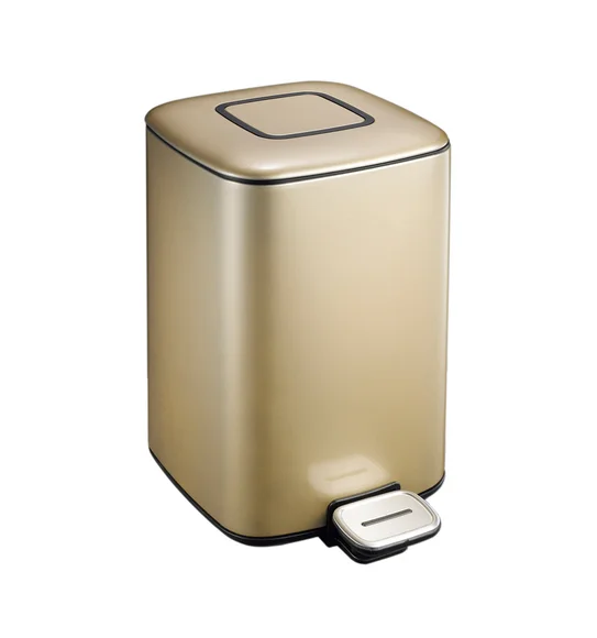 EKO 9388 Regent Deodorizer Compartment Step Bin Champagne Gold
