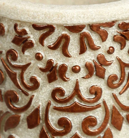 Alvina Polyresin Bath Set Brown Beige