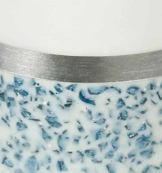 Alvina Polyresin Bath Set Blue