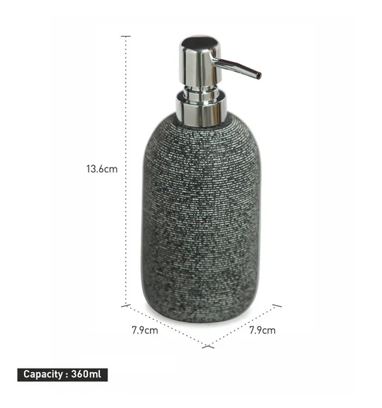 Alvina Polyresin Soap Dispenser Charcoal