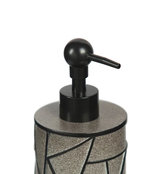 Alvina Polyresin Soap Dispenser Grey Black