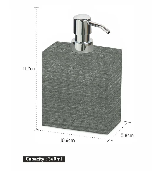 Alvina Polyresin Soap Dispenser Concrete