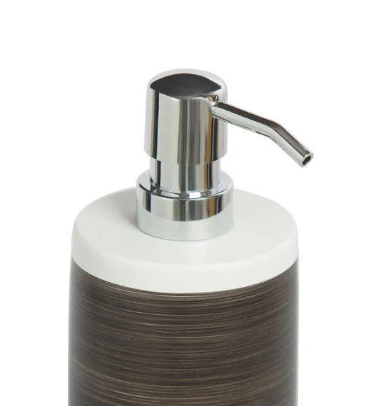 Alvina Polyresin Soap Dispenser Brown White