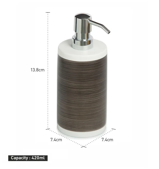Alvina Polyresin Soap Dispenser Brown White
