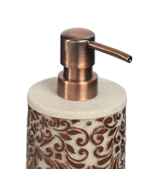 Alvina Polyresin Soap Dispenser Brown Beige