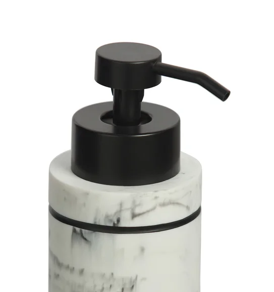 Alvina Polyresin Soap Dispenser White Marble