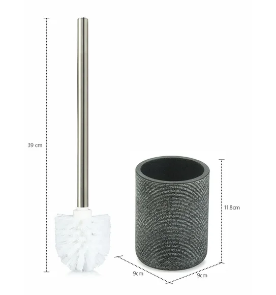 Alvina Polyresin Toiletbrush Holder D.Charcoal