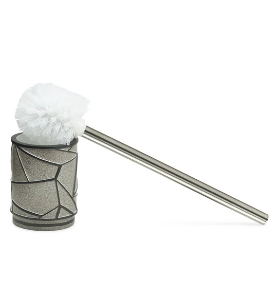 Alvina Polyresin Toiletbrush Holder Grey Black