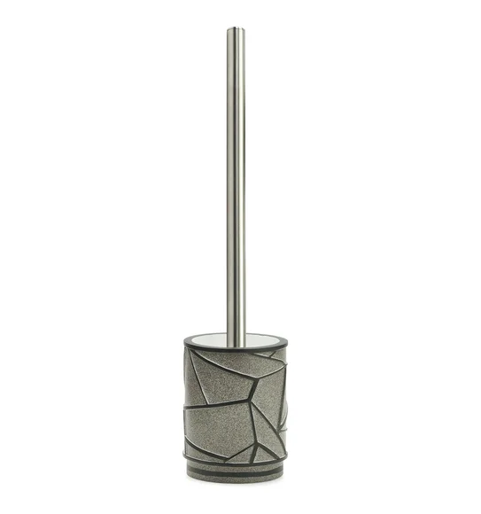 Alvina Polyresin Toiletbrush Holder Grey Black