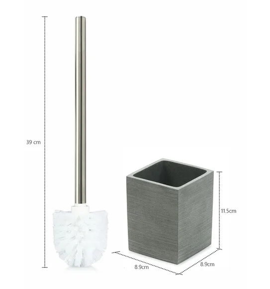 Alvina Polyresin Toiletbrush Holder Concrete