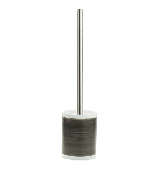 Alvina Polyresin Toiletbrush Holder Brown White