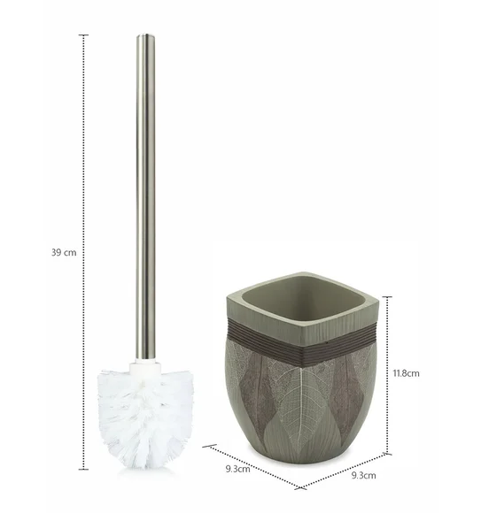 Alvina Polyresin Toiletbrush Holder Light Brown