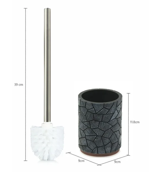 Alvina Polyresin Toiletbrush Holder D.Grey