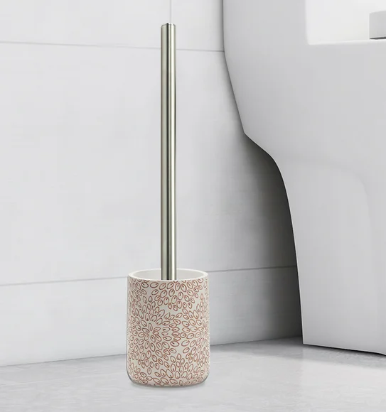 Alvina Polyresin Toiletbrush Holder Pink
