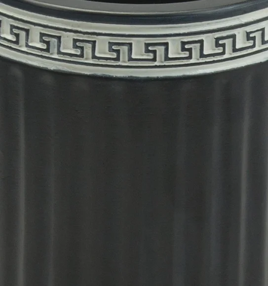 Alvina Polyresin Toiletbrush Holder Black Silver