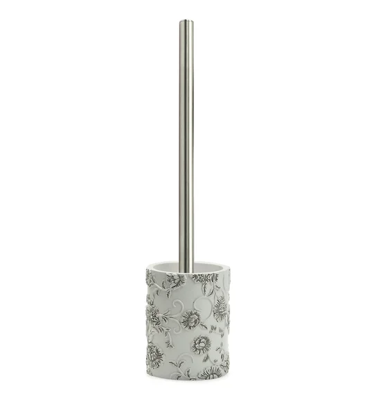 Alvina Polyresin Toiletbrush Holder Light Grey