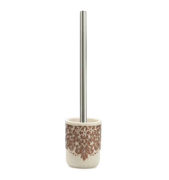 Alvina Polyresin Toiletbrush Holder Brown Beige
