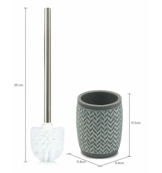 Alvina Polyresin Toiletbrush Holder L.Grey