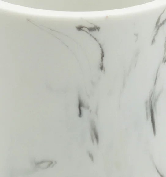 Alvina Polyresin Toiletbrush Holder Marble White