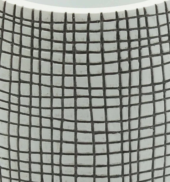 Alvina Polyresin Toiletbrush Holder White Black