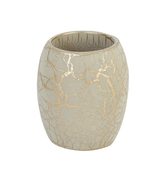 Alvina Polyresin Bath Set Beige Gold