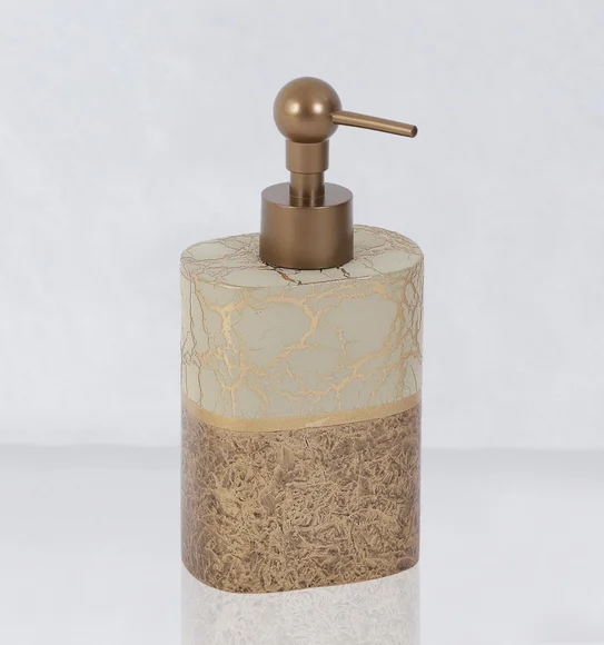 Alvina Polyresin Soap Dispenser Beige Brown