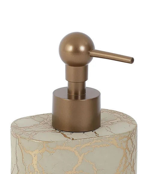 Alvina Polyresin Soap Dispenser Beige Brown