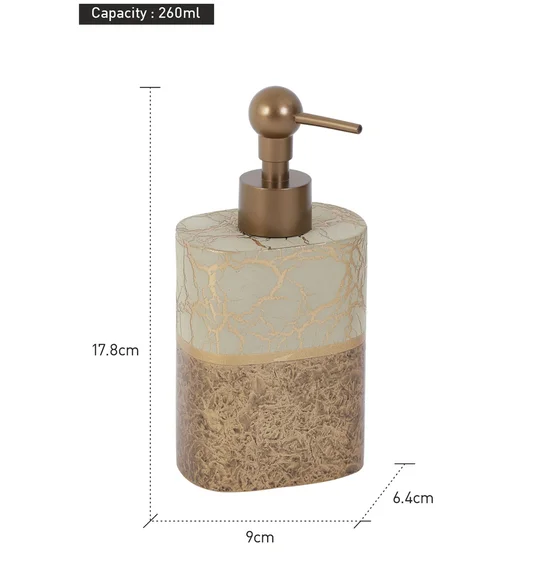 Alvina Polyresin Soap Dispenser Beige Brown