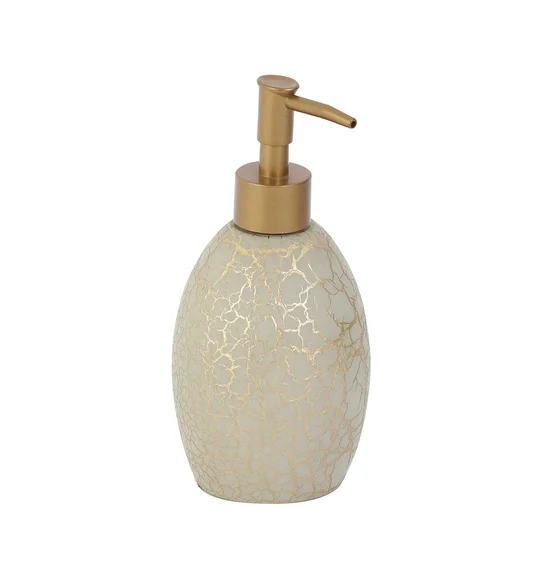 Alvina Polyresin Soap Dispenser Beige Gold