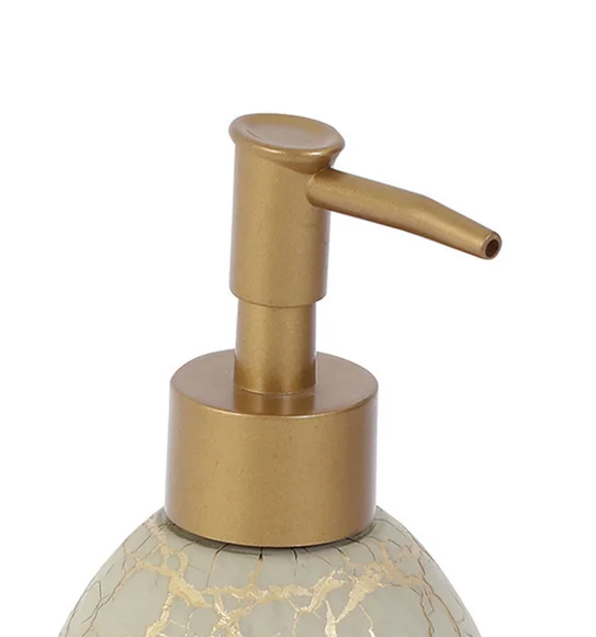 Alvina Polyresin Soap Dispenser Beige Gold