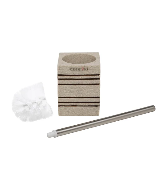 Alvina Polyresin Toiletbrush Holder L Beige
