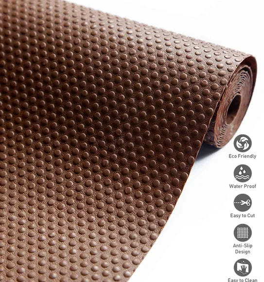 Rio PVC Shelf Liner Brown