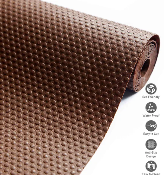 Rio S PVC Shelf Liner Chocolate
