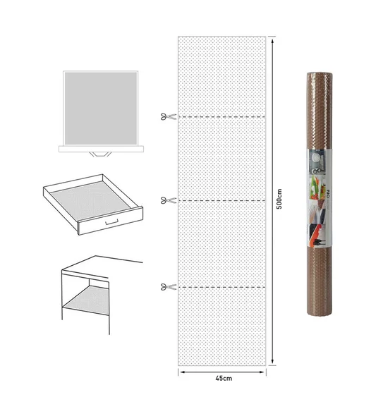 Rio S PVC Shelf Liner Chocolate