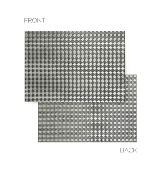 Maze Set Of 6 Vinyl Table Mat White Black