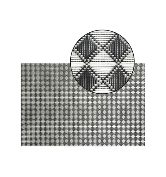 Maze Set Of 6 Vinyl Table Mat White Black