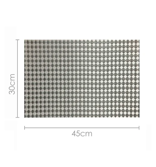 Maze Set Of 6 Vinyl Table Mat Black Taupe