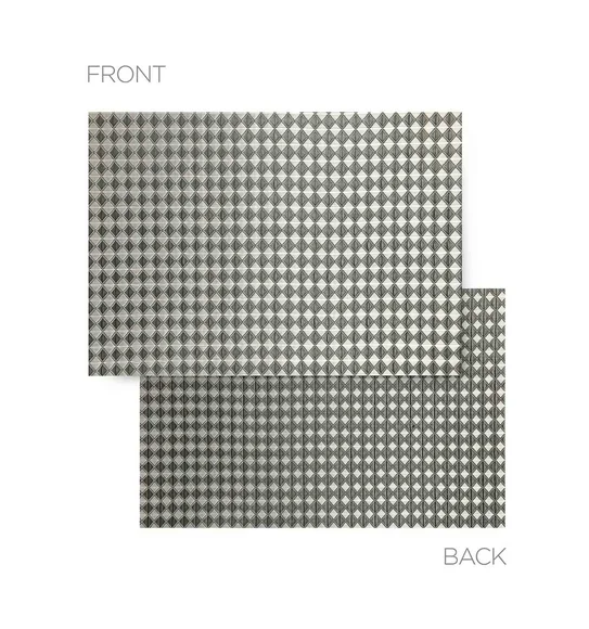 Maze Set Of 6 Vinyl Table Mat Black Taupe