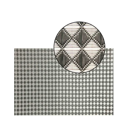 Maze Set Of 6 Vinyl Table Mat Black Taupe