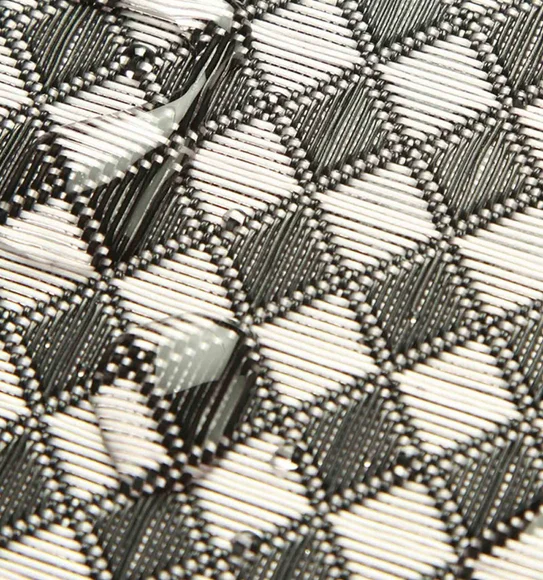 Maze Set Of 6 Vinyl Table Mat Black Taupe