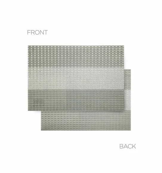 Maze Set Of 6 Vinyl Table Mat Grey Silver
