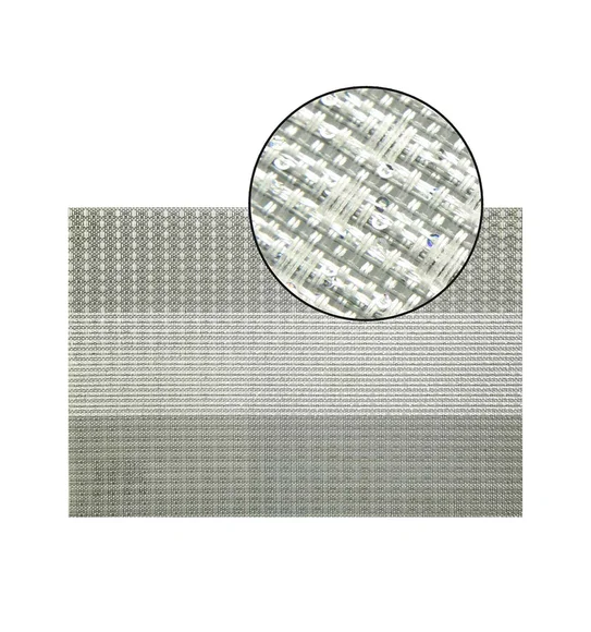 Maze Set Of 6 Vinyl Table Mat Grey Silver
