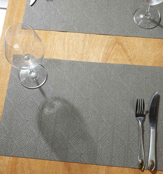 Maze Set Of 6 Vinyl Table Mat Grey