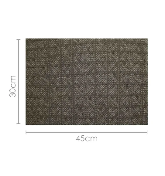 Maze Set Of 6 Vinyl Table Mat Grey