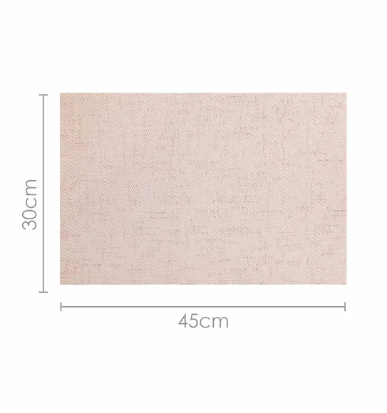 Maze Set Of 6 Vinyl Table Mat White Pink