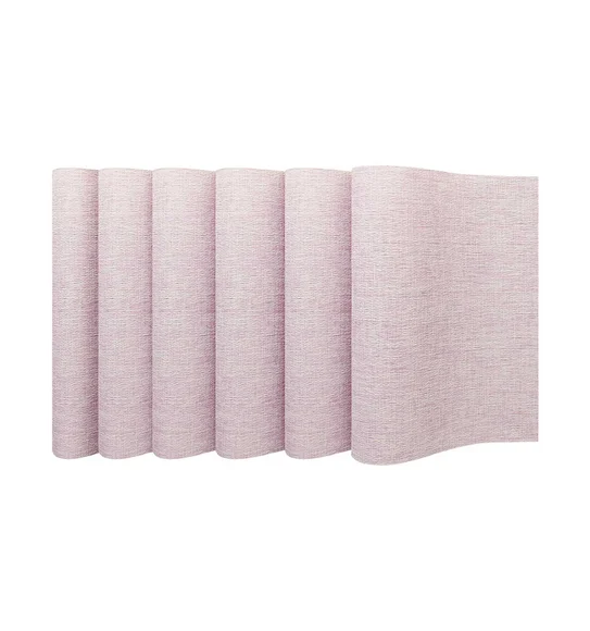 Maze Set Of 6 Vinyl Table Mat Pink White